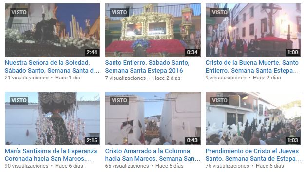 Vídeos de la Semana Santa de Estepa 2016